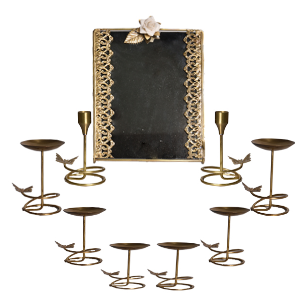 مجموعه ظروف هفت سین 9 پارچه مدل پروانه